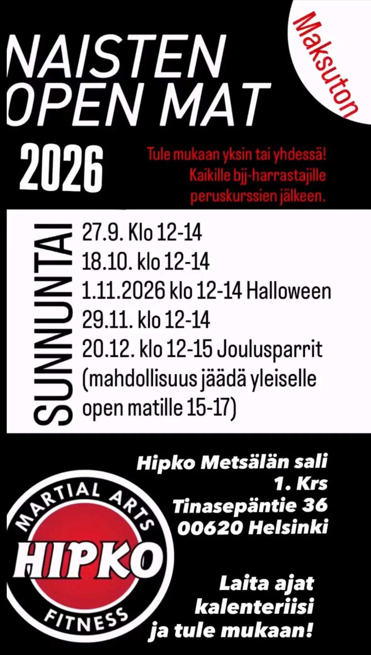 Naisten open mat